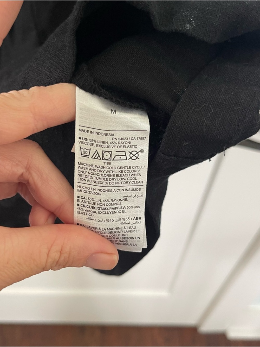 Old Navy Linen Blend Black Sleeveless Square Neck Dress Medium NWT - Picture 5 of 7